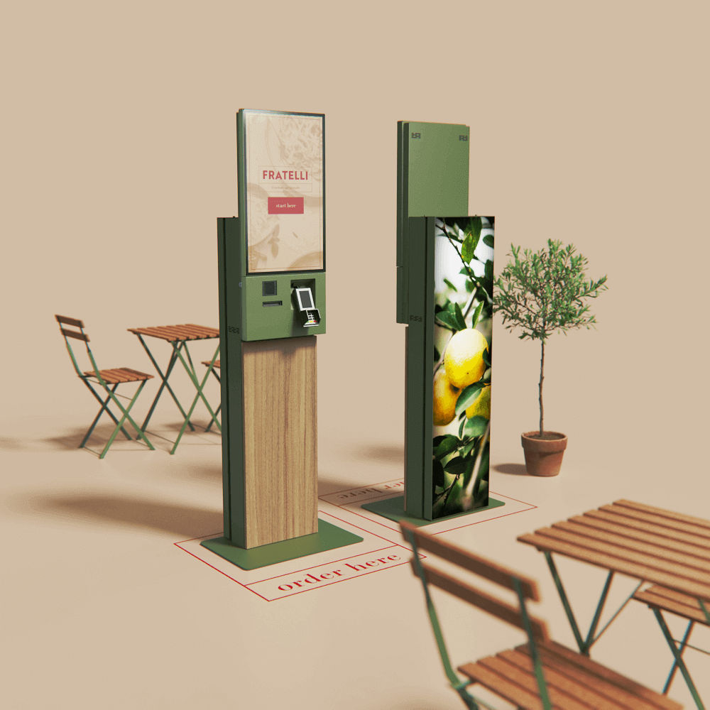 ESSENCE Food Order Kiosk with Lightbox